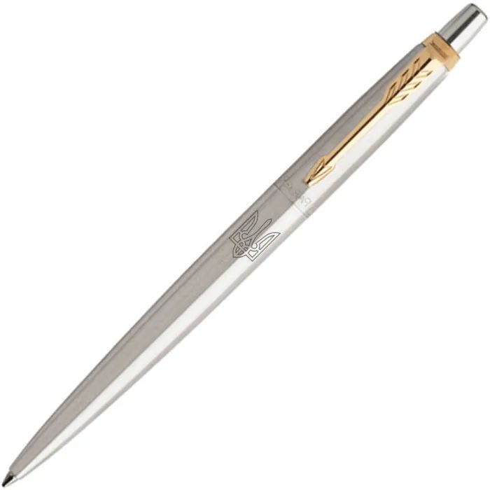Ручка шариковая Parker JOTTER 17 UKRAINE SS GT BP Трезубец прозрачный (16032_T010b) изображение 4