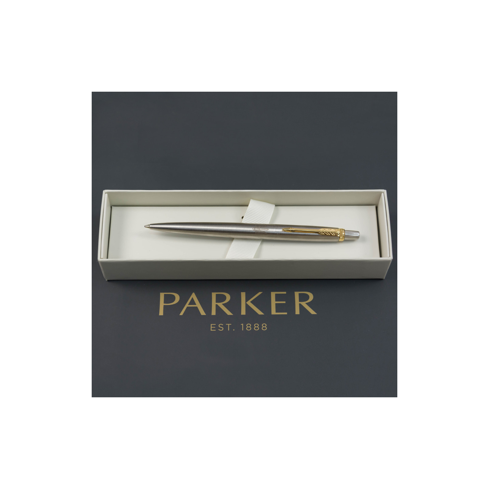 Ручка шариковая Parker JOTTER 17 UKRAINE SS GT BP Трезубец прозрачный (16032_T010b) изображение 5