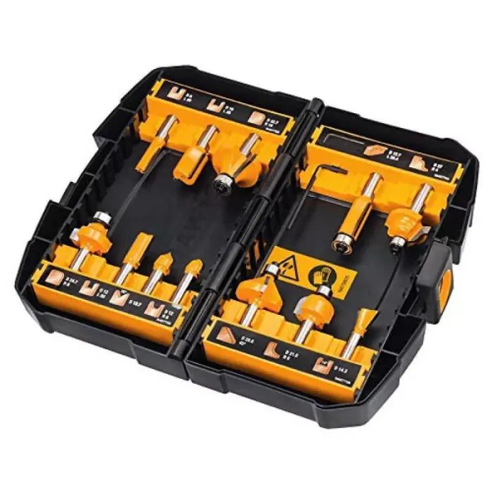 Набор фрез DeWALT диаметр хвостовика 8 мм, 12 шт. (DT90016)