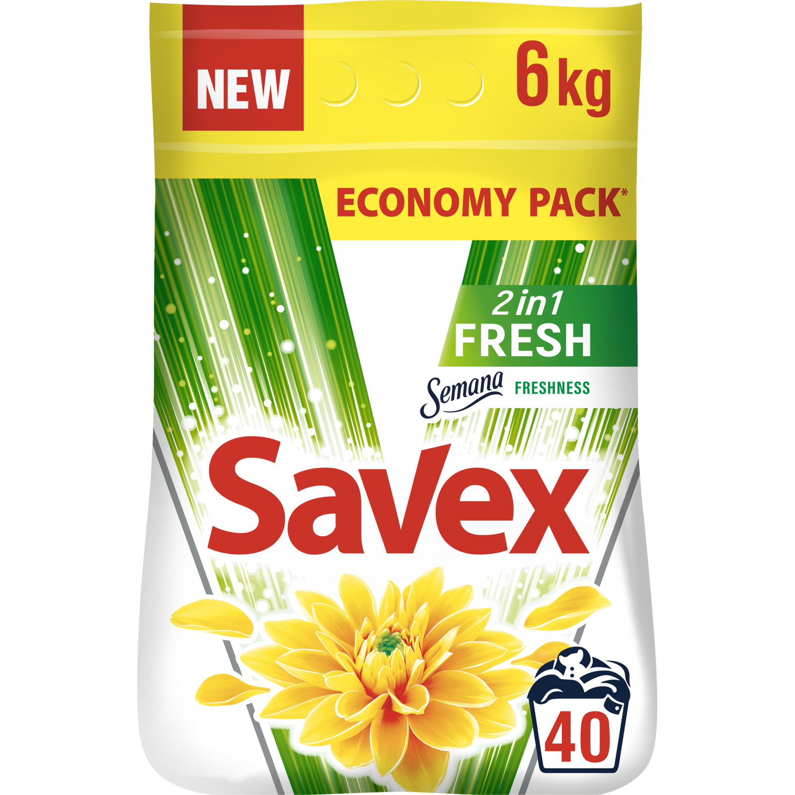 Стиральный порошок Savex 2 in 1 Fresh 6 кг (3800024045103)