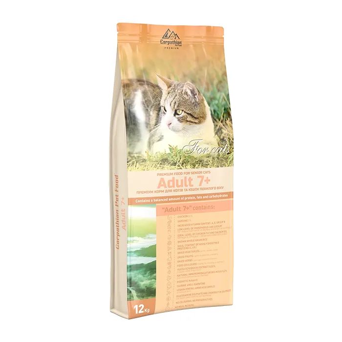Сухой корм для кошек Carpathian Pet Food Adult 7+ 12 кг (4820111140787)