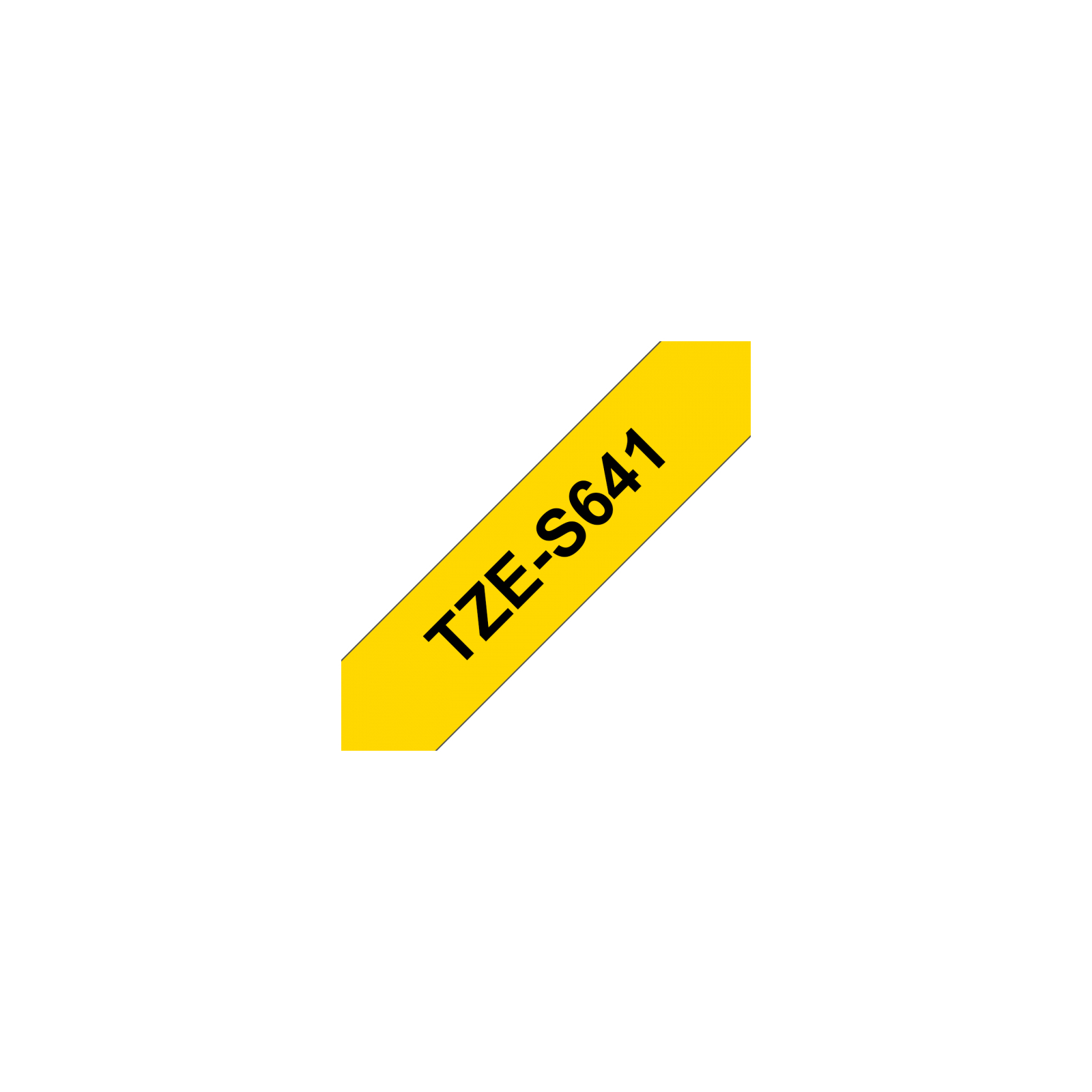 Лента для принтера этикеток UKRMARK B-S-T641P-BK/YE, совместима с TZES641, 18мм х 8м. black on yellow (B-S-T641P-BK/YE) изображение 2