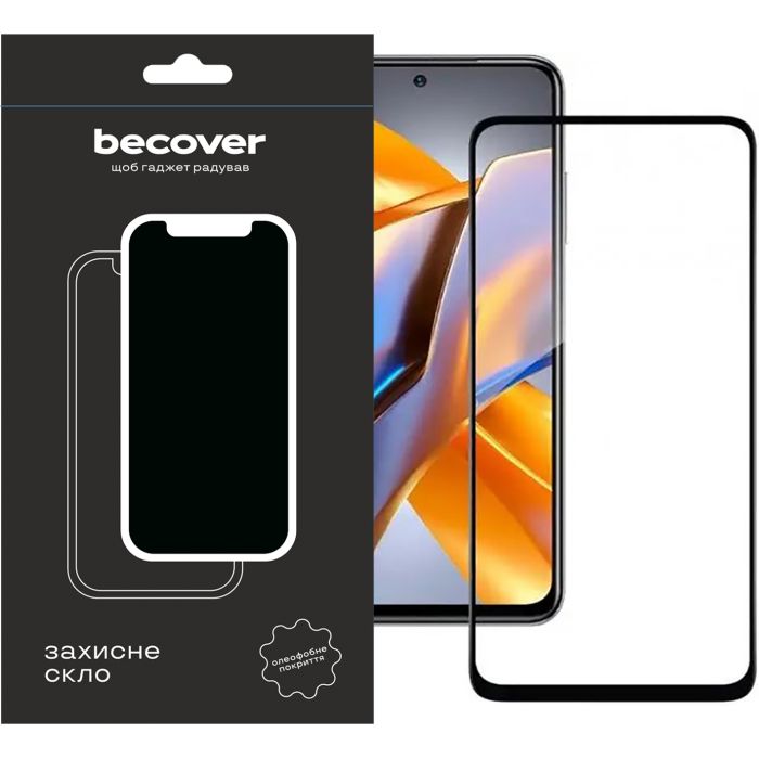 Стекло защитное BeCover Tecno Spark 10 Pro (KI7) Black (709268)