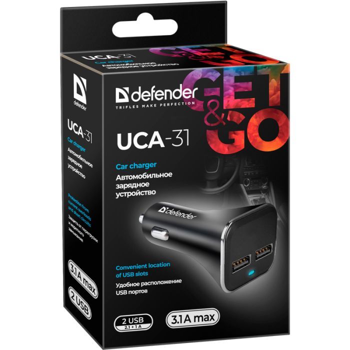 Зарядное устройство Defender 2xUSB 15W (2xUSB-A) UCA-31 5V/3.1A (83597) изображение 2