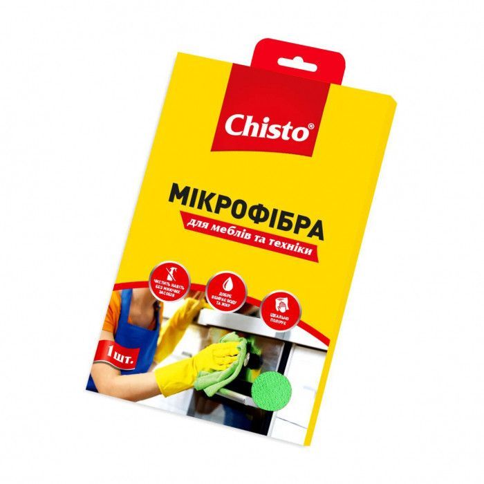 Салфетки для уборки Chisto Микрофибра для мебели и техники 1шт. (4820164151051)