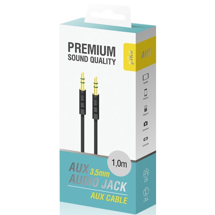 Кабель мультимедийный AUX 1.0m CB-AB11 black Piko (1283126489150) изображение 3
