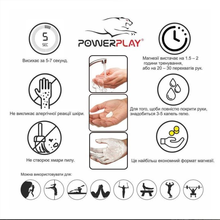 Магнезія PowerPlay PP_4005 Liquid Chalk 200 мл (PP_4005_200ml) зображення 5