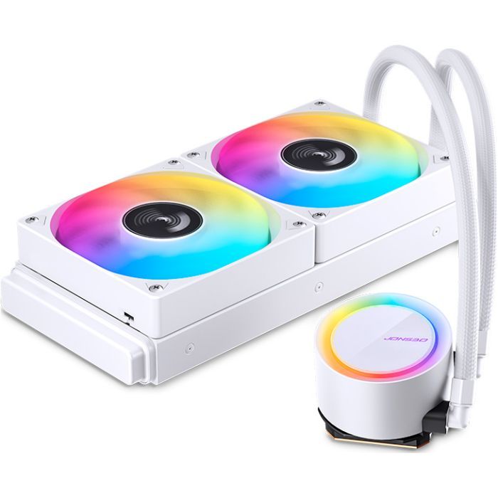 Система жидкостного охлаждения JONSBO TG-240 White изображение 2