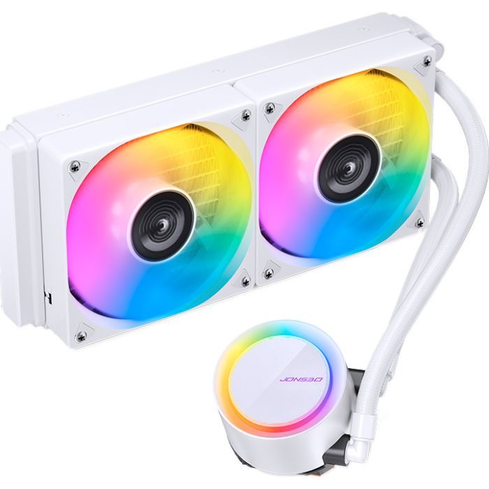 Система жидкостного охлаждения JONSBO TG-240 White изображение 3