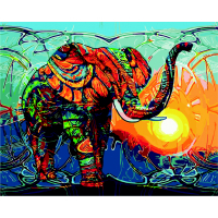 Фото - Картина ZiBi  по номерам  Індійський слон 40*50 см ART Line  ZB.64 (ZB.64250)
