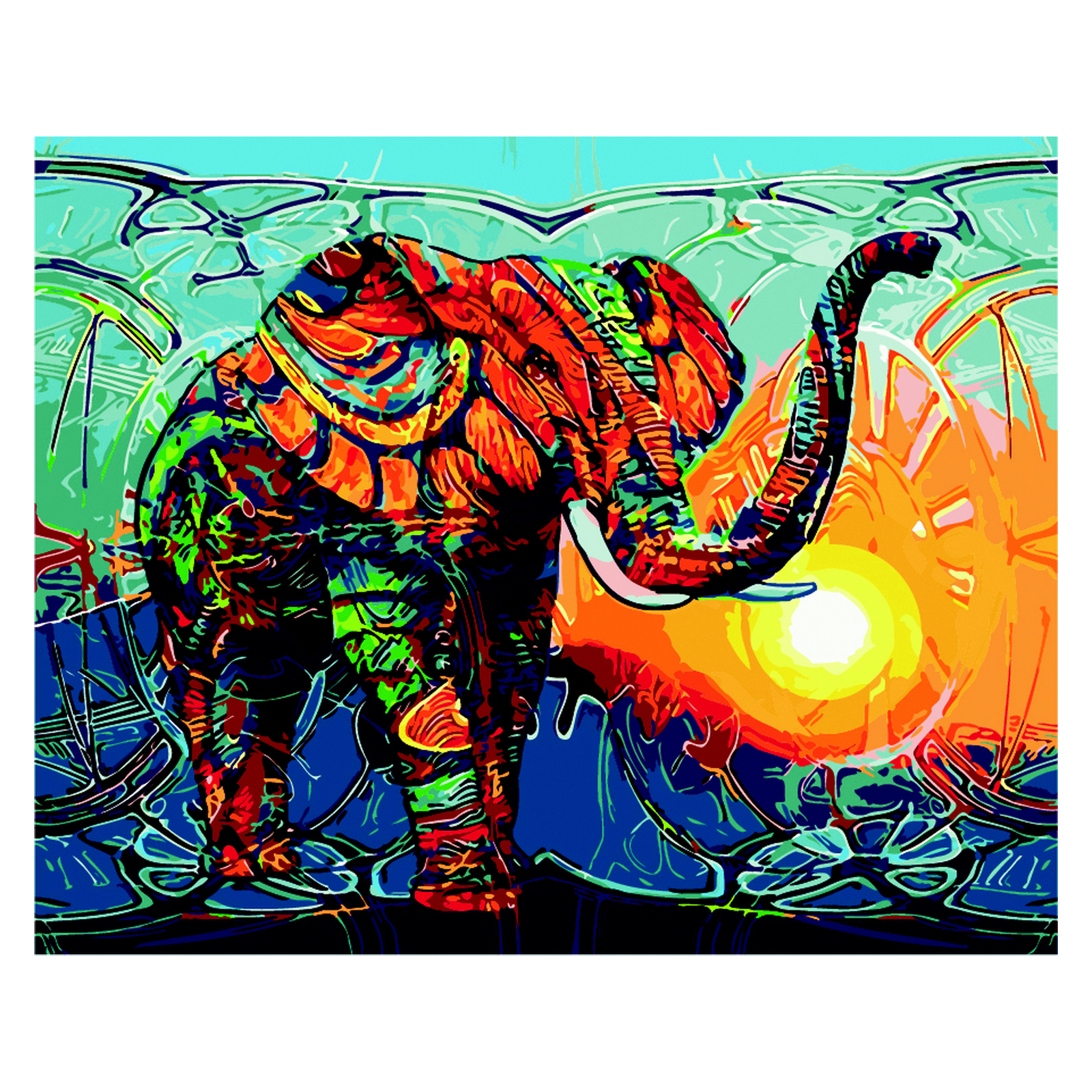 Картина по номерам ZiBi Индийский слон 40*50 см ART Line (ZB.64250)
