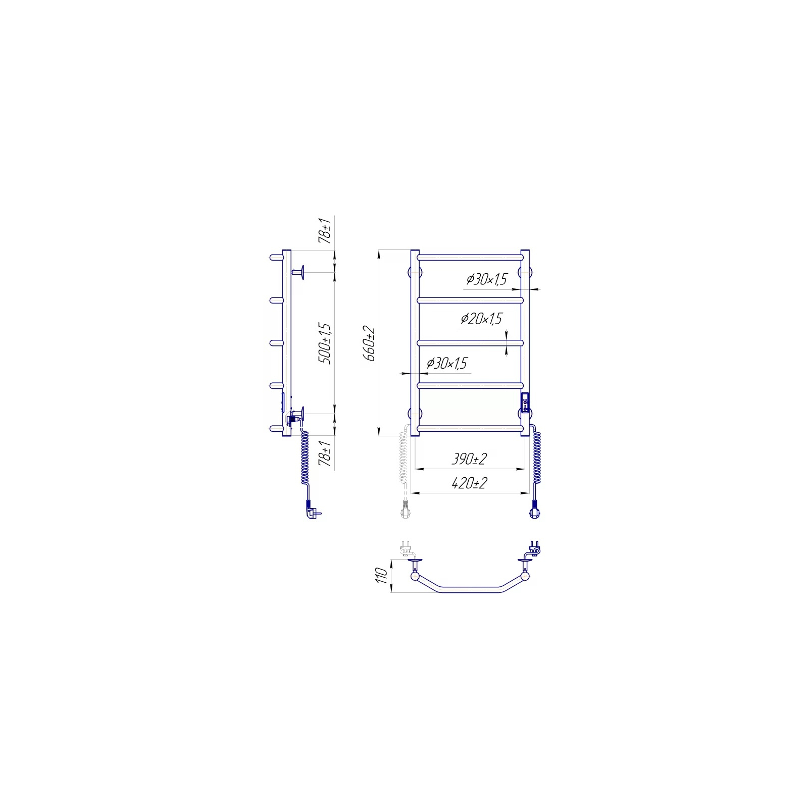 Сушарка для рушників MARIO Трапеція НР-І (2.3.2813.10.P) зображення 4