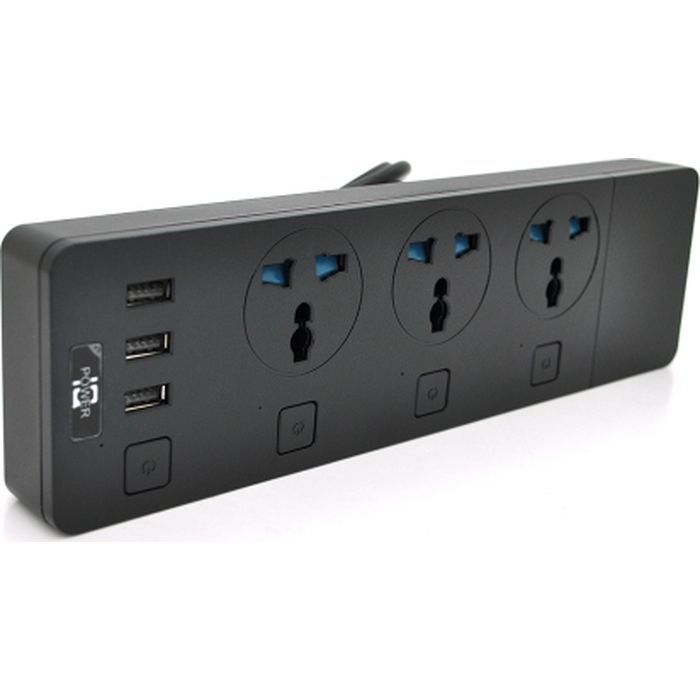Сетевой фильтр питания Voltronic TВ-Т11, 3роз, 3*USB Black (ТВ-Т11-Black)