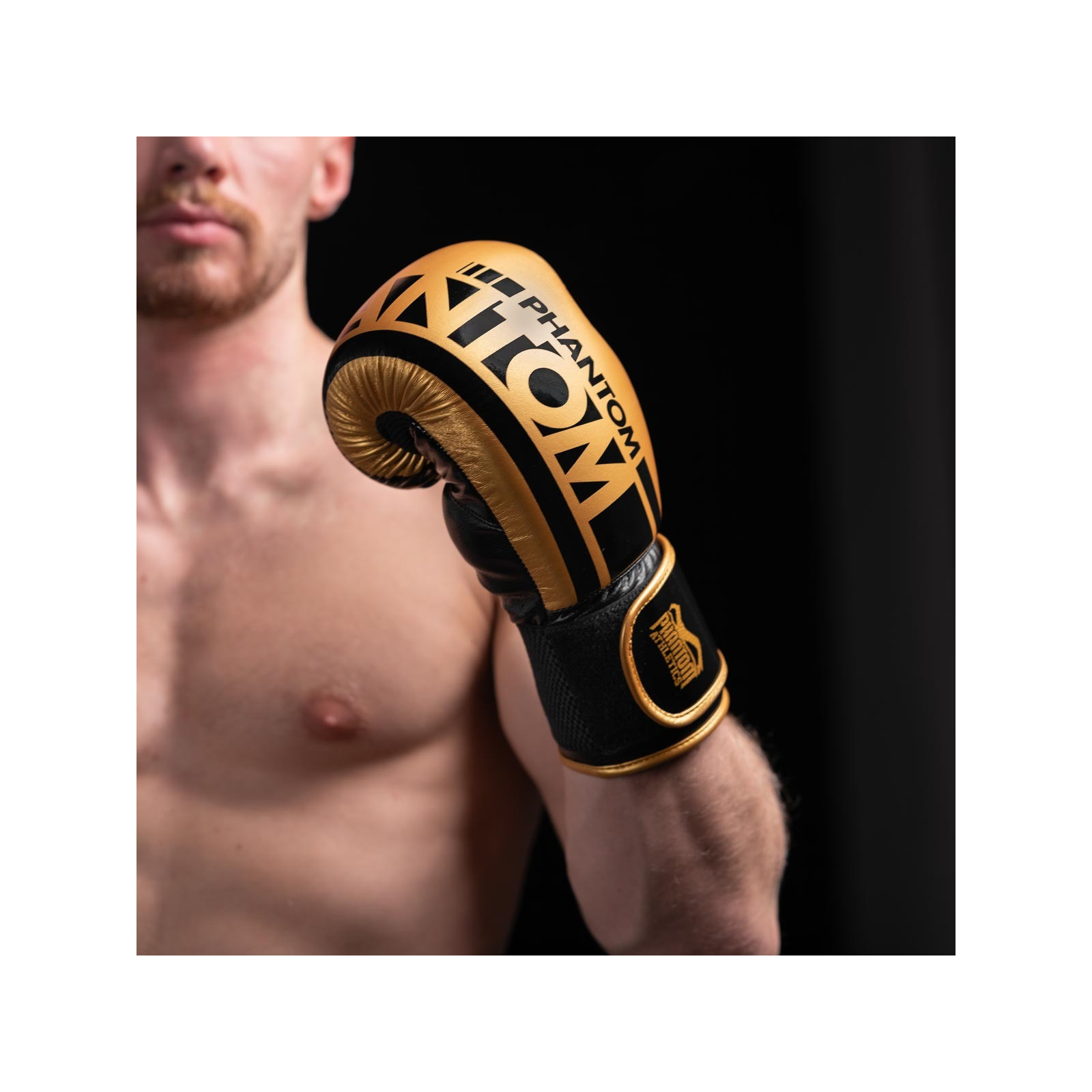 Боксерские перчатки Phantom APEX Elastic Neon Black/Yellow 10oz (PHBG2300-10) изображение 5