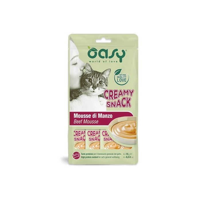Лакомство для котов OASY Creamy Говядина 60 г (8054329510681)