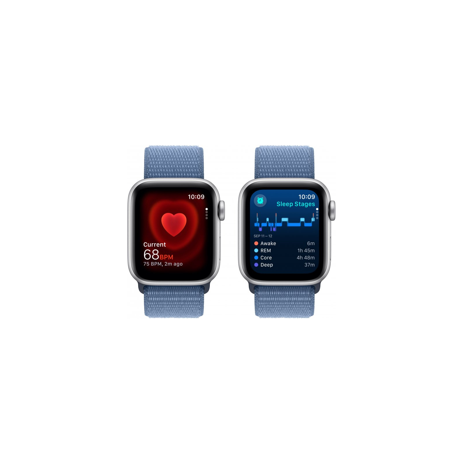 Смарт-годинник Apple Watch SE 2023 GPS 40mm Midnight Aluminium Case with Midnight Sport Loop (MRE03QP/A) зображення 5