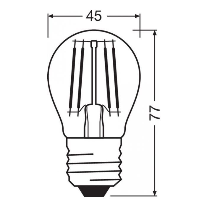 Лампочка Osram LED CL P60 5,5W/827 230V FIL E27 (4058075434882) зображення 3