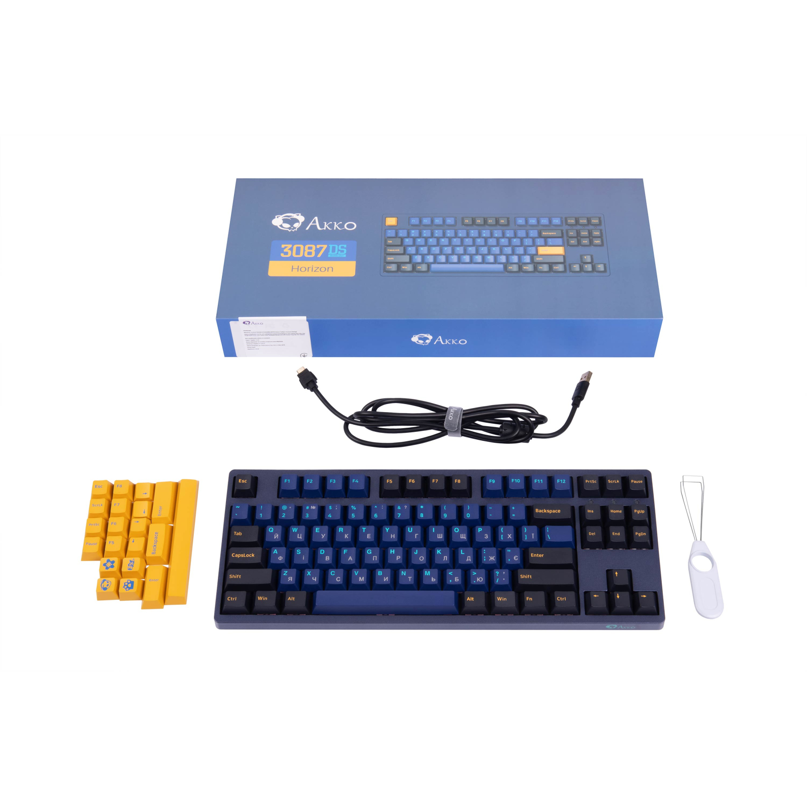 Клавіатура Akko 3087 DS Horizon 87Key Cherry MX Brown USB UA No LED Blue (6925758616355) зображення 2