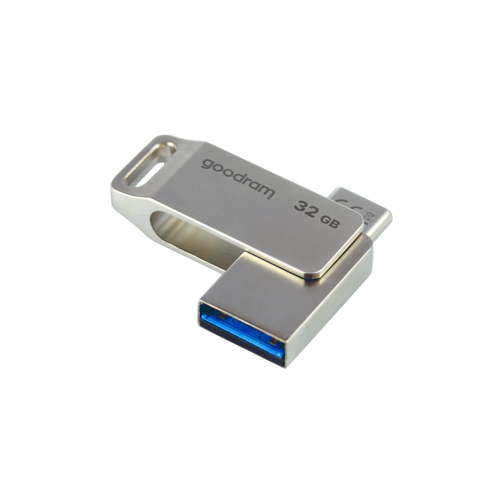 USB флеш накопичувач Goodram 32GB ODA3 Silver USB 3.0 / Type-C (ODA3-0320S0R11) зображення 3