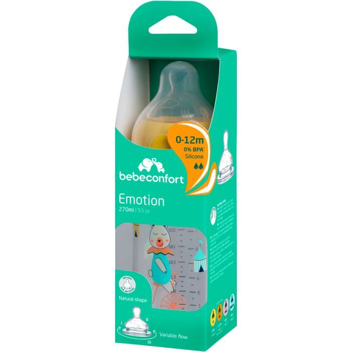 Бутылочка для кормления Bebe Confort Emotion, 270 мл, 0-12 мес (белая) (3102201970) изображение 3