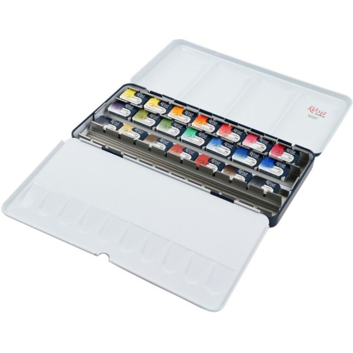 Акварельні фарби Rosa Gallery Класика в металевому пеналі, 21 колір 2.5 мл (4823098506959) зображення 2