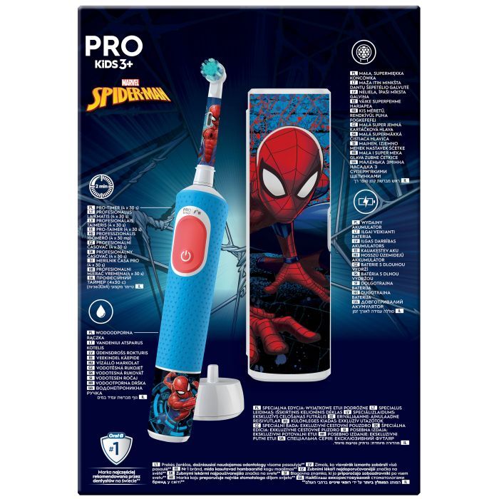 Електрична зубна щітка Oral-B D103.413.2KX Spiderman (8006540773567) зображення 3