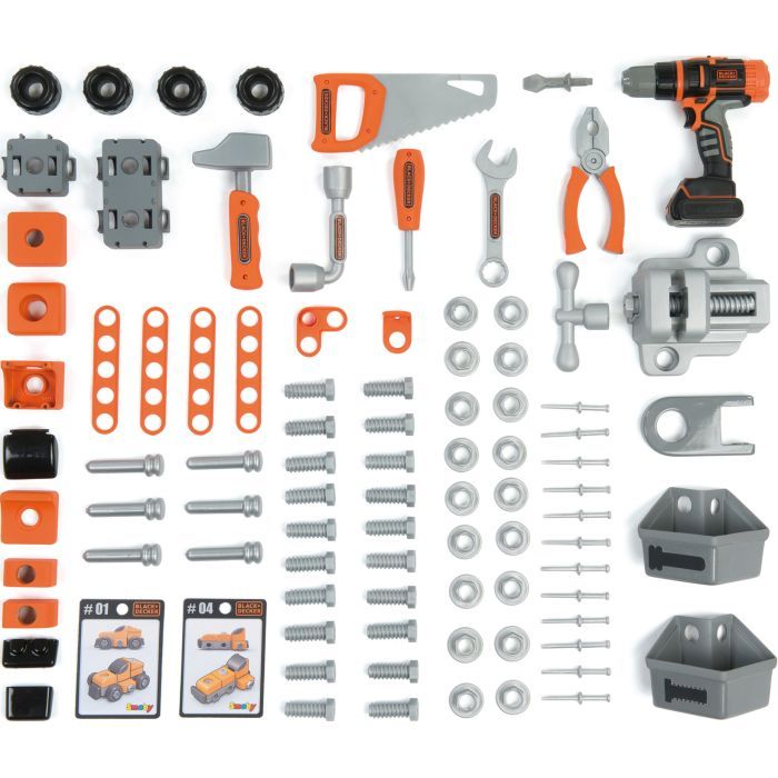 Ігровий набір Smoby Black+Decker Блек+Деккер Майстерня 92 аксесуари (360727) зображення 2