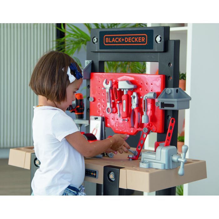 Ігровий набір Smoby Black+Decker Блек+Деккер Майстерня 92 аксесуари (360727) зображення 6