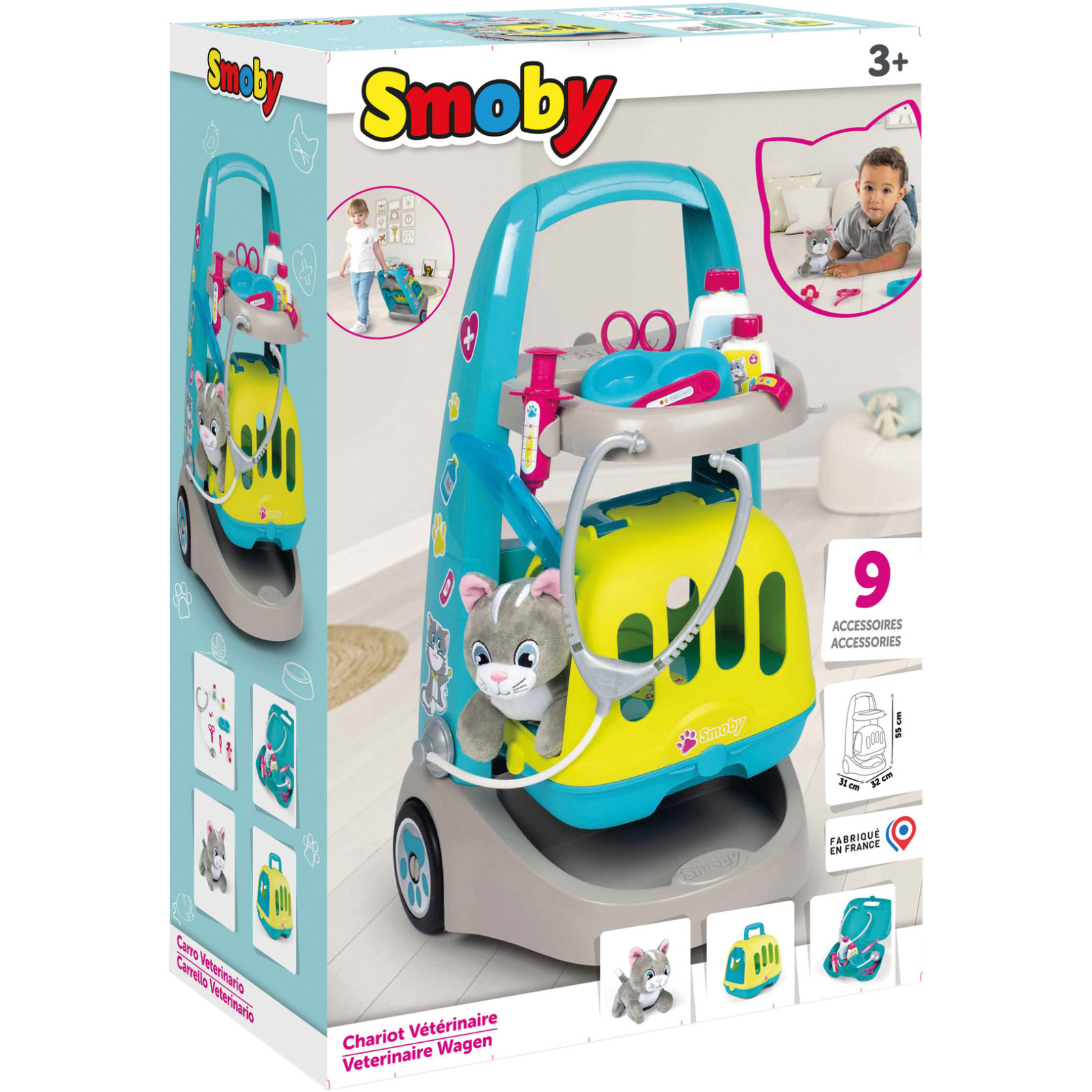 Игровой набор Smoby Ветеринарная мобильная клиника с котиком и переноской (340402) изображение 2