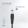 Кабель питания Piko Кабель живлення ACCLAB USB to DC, 5,5х2,5 мм, 5V, 1,5A (чорний) (1283126552823) изображение 3