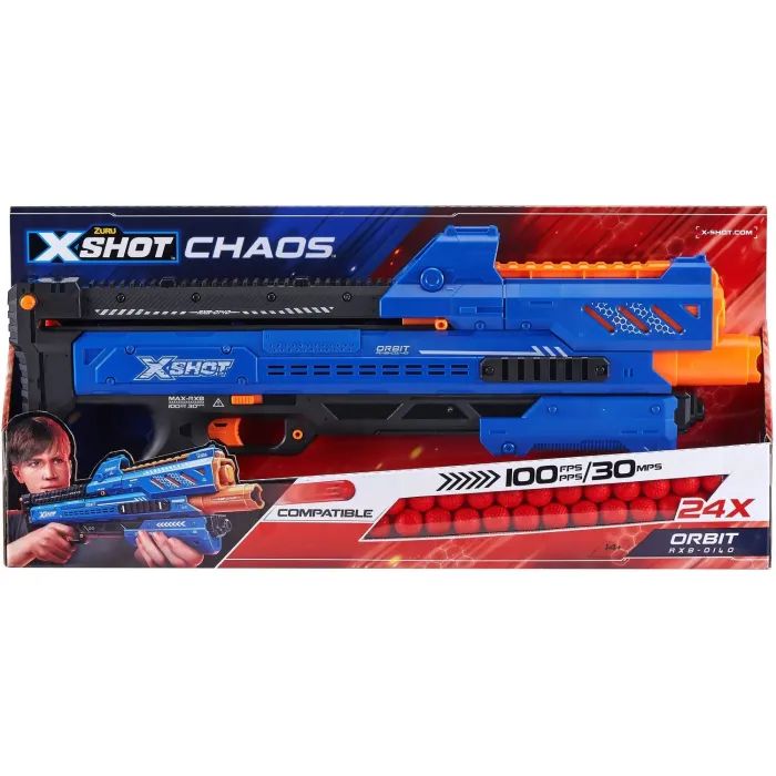 Іграшкова зброя Zuru X-Shot Швидкострільний бластер EXCEL CHAOS New Orbit (24 кульки) (36281R) зображення 3