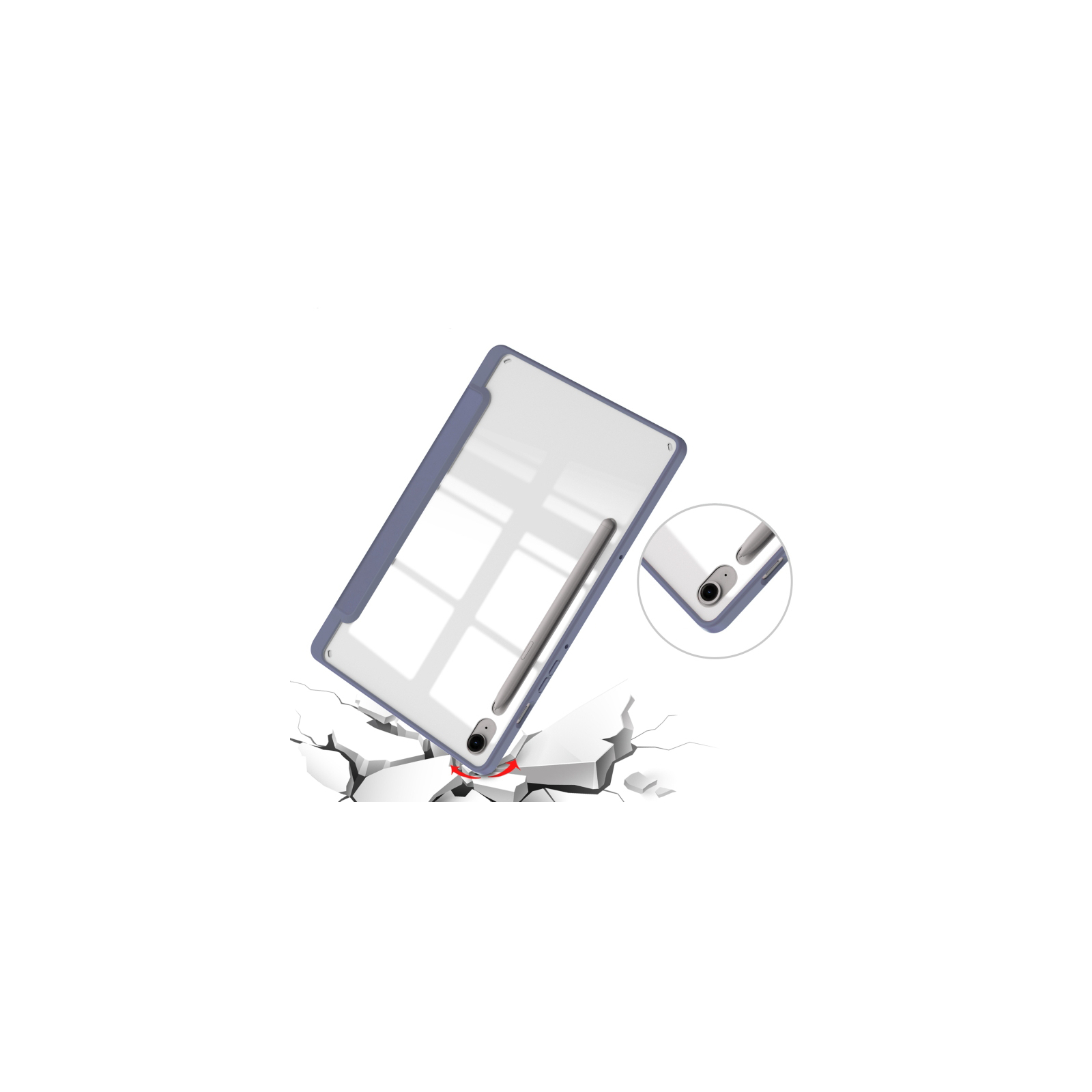 Чехол для планшета BeCover Soft Edge stylus holder Samsung Tab S9 (SM-X710/SM-X716)/S9 FE (SM-X510/SM-X516B) 11.0" Dark Gre (710440) изображение 5