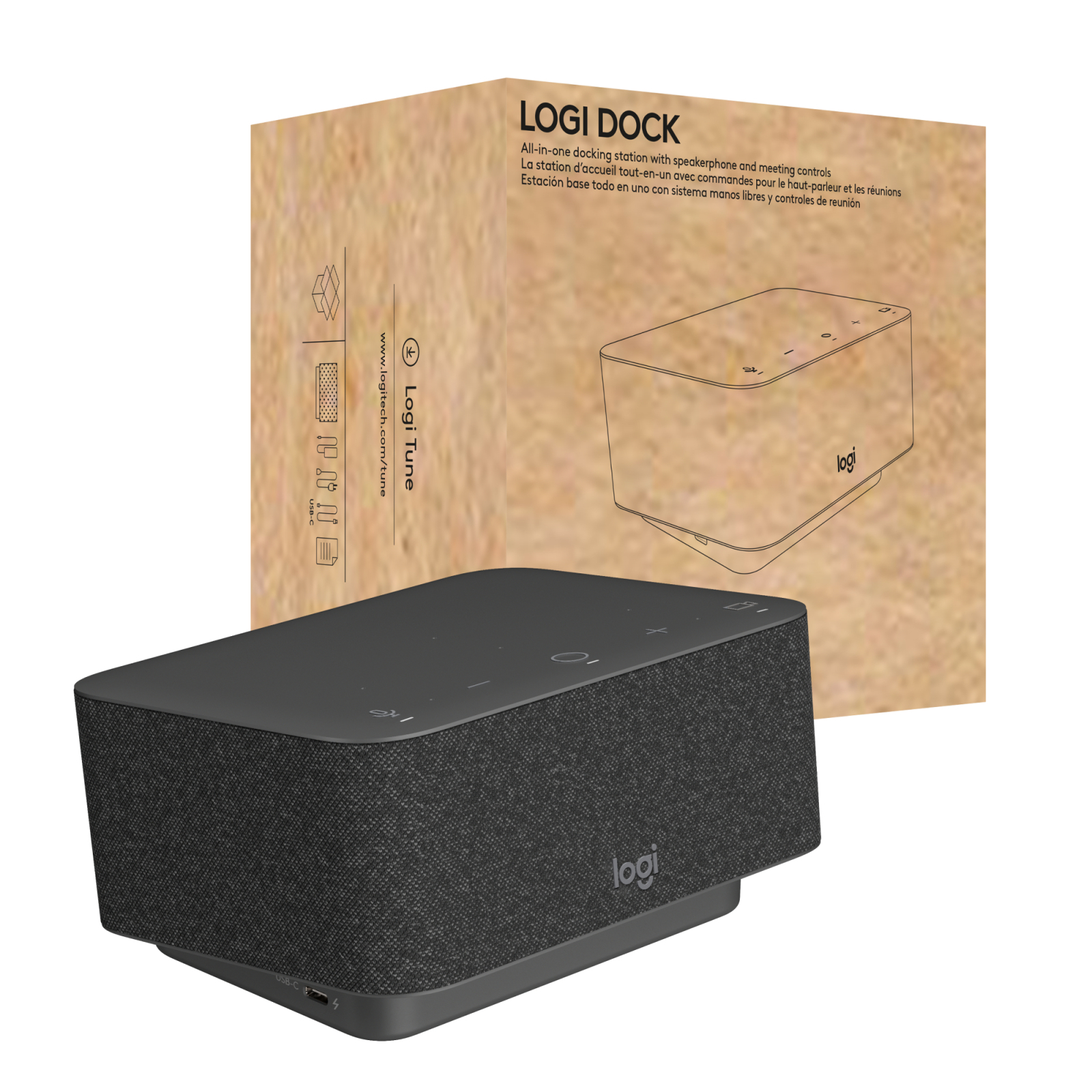 Порт-репликатор Logitech Logi Dock - GRAPHITE - USB - EMEA - UC (L986-000024) изображение 5