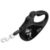 Повідок для собак WAUDOG R-leash "Джокер чорний" світловідбивна стрічка L до 50 кг 5 м чорний (8126-1027-01) зображення 3