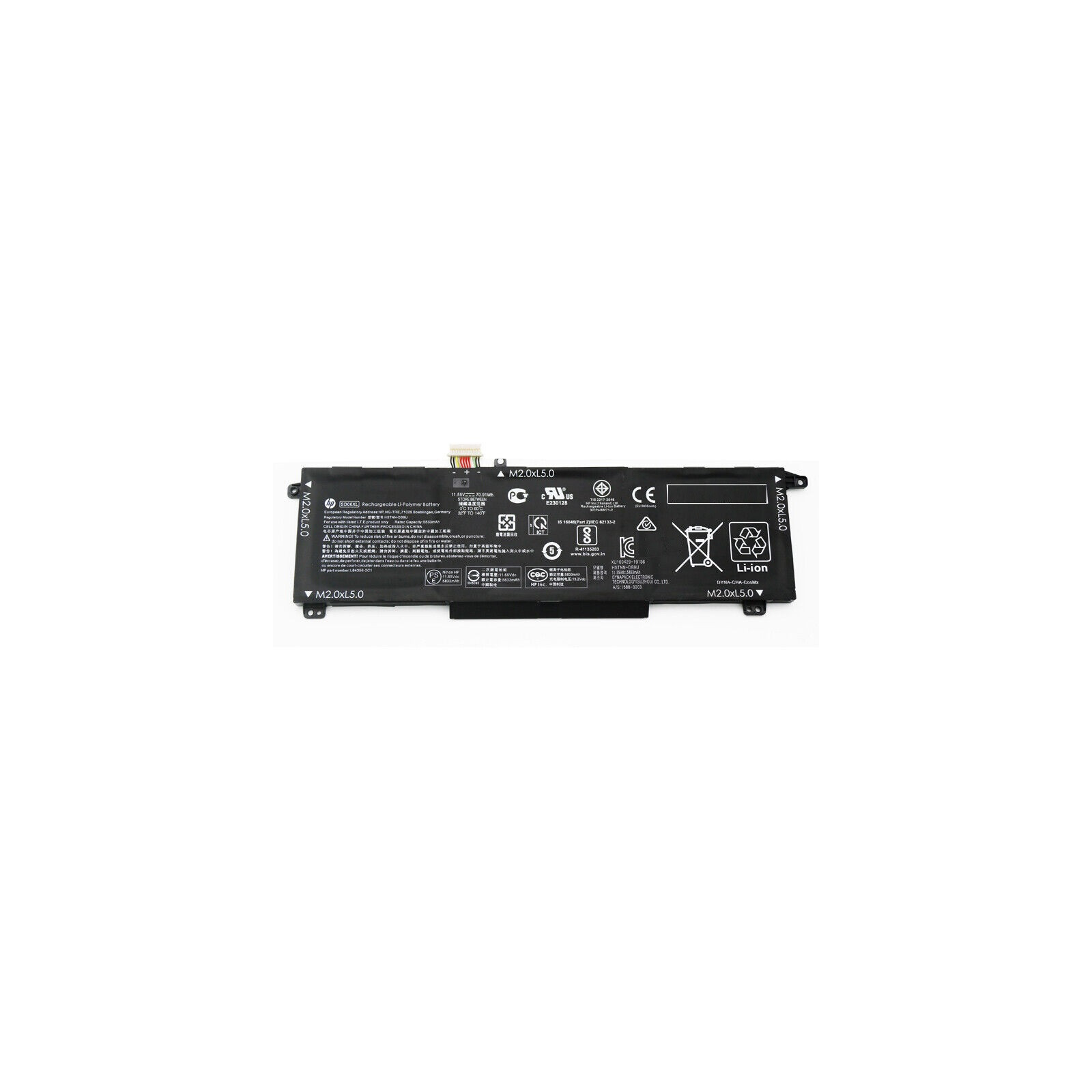 Аккумулятор для ноутбука HP Omen 15-EK SD06XL, 70.91Wh (5833mAh), 6cell, 11.55V, Li-ion (A47823)
