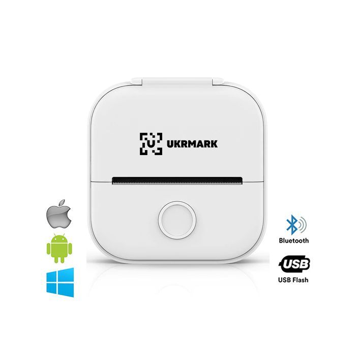 Принтер чеків UKRMARK P02WT Bluetooth, білий (900887)