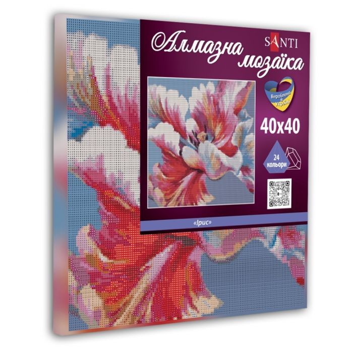 Картина по номерам Santi Ирис 40*40см алмазная мозаика (954697) изображение 2
