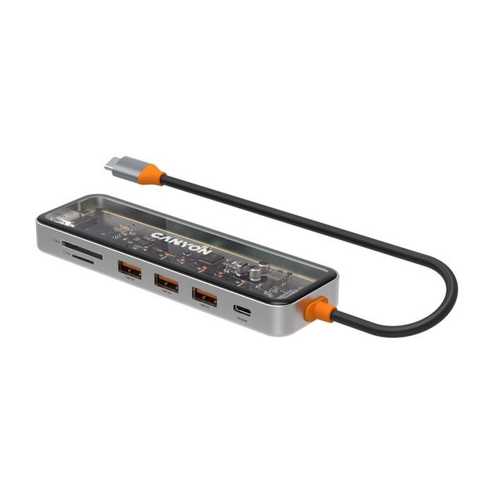 Порт-реплікатор Canyon Docking Station DS-13 4k 7-in-1 USB-C (CNS-TDS13) зображення 4
