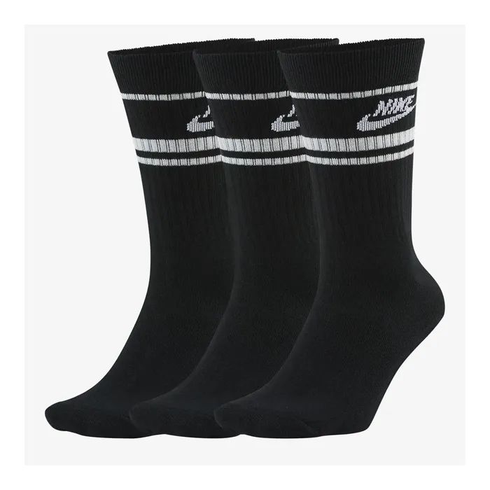 Шкарпетки Nike U Nk Crew Nsw Essential Stripe 3pr CQ0301-010 34-38 3 пари Чорний (194955069226)