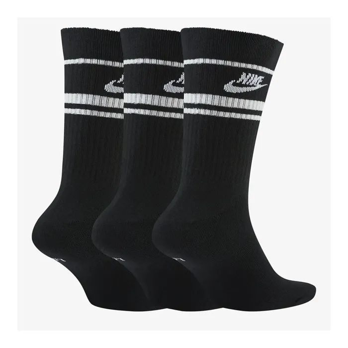 Шкарпетки Nike U Nk Crew Nsw Essential Stripe 3pr CQ0301-010 34-38 3 пари Чорний (194955069226) зображення 2
