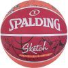 М'яч баскетбольний Spalding Sketch Drible червоний, білий Уні 7 84381Z (689344406145)