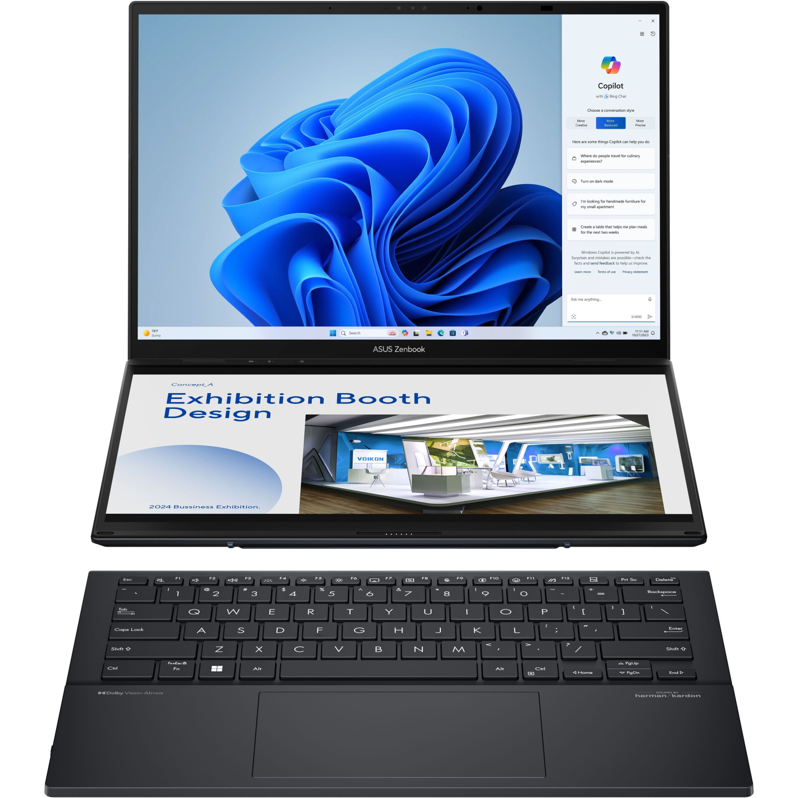 Ноутбук ASUS Zenbook 14 Duo OLED UX8406MA-QL048W (90NB12U1-M001S0)