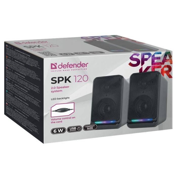 Акустическая система Defender SPK 120 6 Вт USB LED (65119) изображение 3
