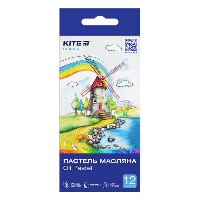 Пастель Kite масляная, 12 цветов Kite Classic (K-071)