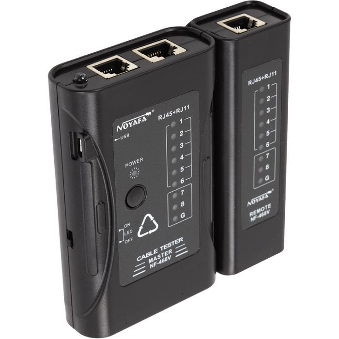 Тестер кабельний Noyafa RJ-45, RJ-11 (NF-468V)