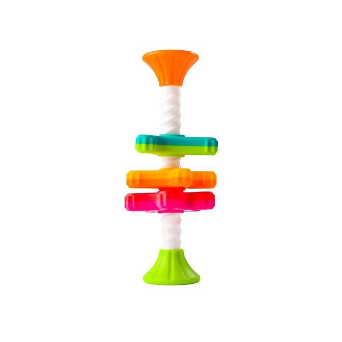 Розвиваюча іграшка Fat Brain Toys Пірамідка- спінер MiniSpinny тактильна (FA134-1)