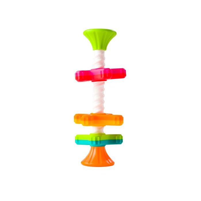 Розвиваюча іграшка Fat Brain Toys Пірамідка- спінер MiniSpinny тактильна (FA134-1) зображення 3