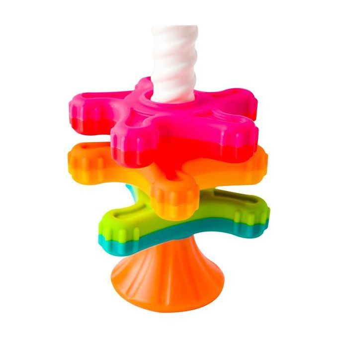 Розвиваюча іграшка Fat Brain Toys Пірамідка- спінер MiniSpinny тактильна (FA134-1) зображення 4
