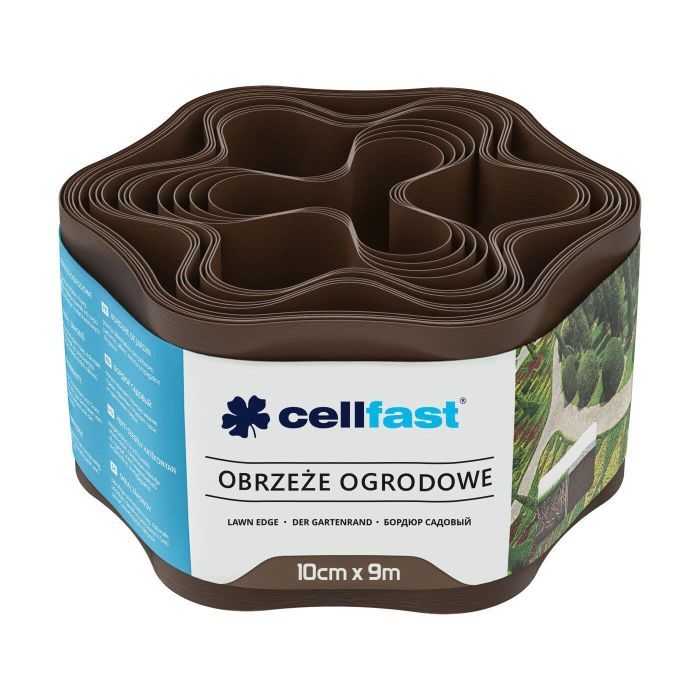 Садова огорожа Cellfast стрічка газонна, бордюрна, хвиляста, 10смх9м, чорна (30-031H)