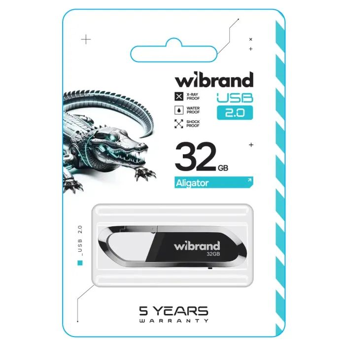 USB флеш накопитель Wibrand 32GB Aligator Blue USB 2.0 (WI2.0/AL32U7U) изображение 2
